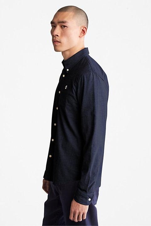 TIMBERLAND - מכופתרת עם לוגו בחזה בצבע נייבי - MASHBIR//365