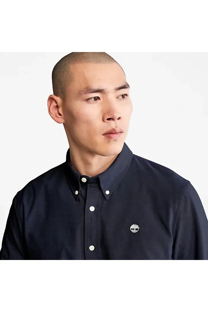 TIMBERLAND - מכופתרת עם לוגו בחזה בצבע נייבי - MASHBIR//365