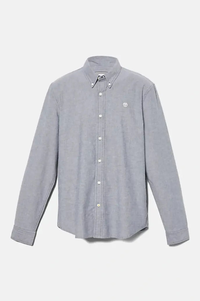 TIMBERLAND - מכופתרת עם לוגו בחזה בצבע תכלת - MASHBIR//365