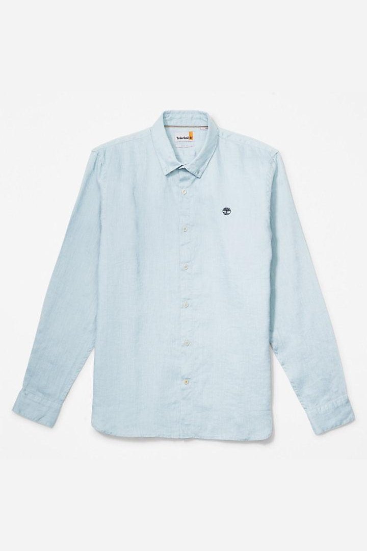 TIMBERLAND - מכופתרת MILL RIVER בצבע תכלת עם לוגו רקום - MASHBIR//365