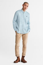 TIMBERLAND - מכופתרת MILL RIVER בצבע תכלת עם לוגו רקום - MASHBIR//365