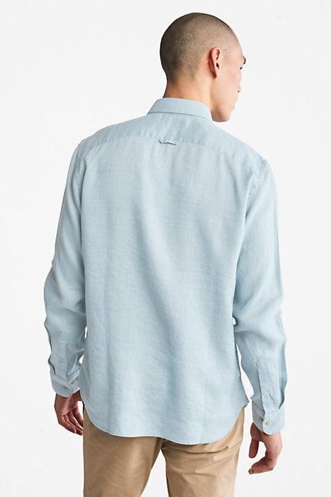 TIMBERLAND - מכופתרת MILL RIVER בצבע תכלת עם לוגו רקום - MASHBIR//365