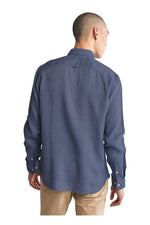 TIMBERLAND - מכופתרת MILL RIVER בצבע כחול עם לוגו רקום - MASHBIR//365