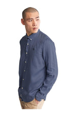 TIMBERLAND - מכופתרת MILL RIVER בצבע כחול עם לוגו רקום - MASHBIR//365