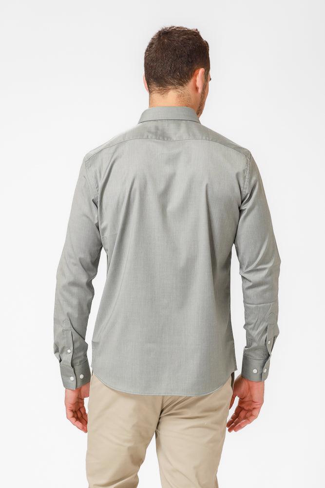 KENNETH COLE - מכופתרת מלאנג' בצבע אפור - MASHBIR//365