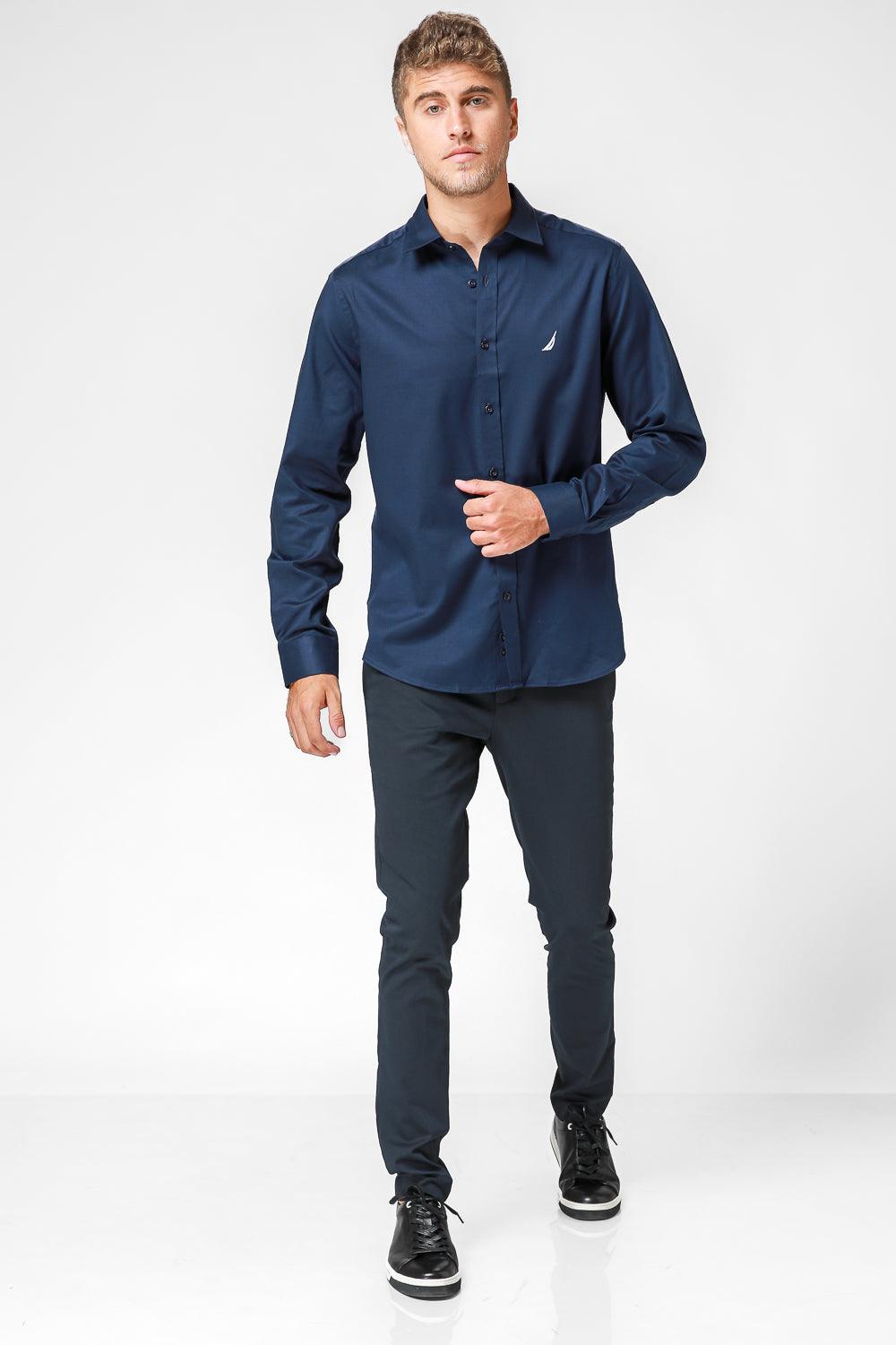 NAUTICA - מכופתרת נייבי REGULAR FIT - MASHBIR//365