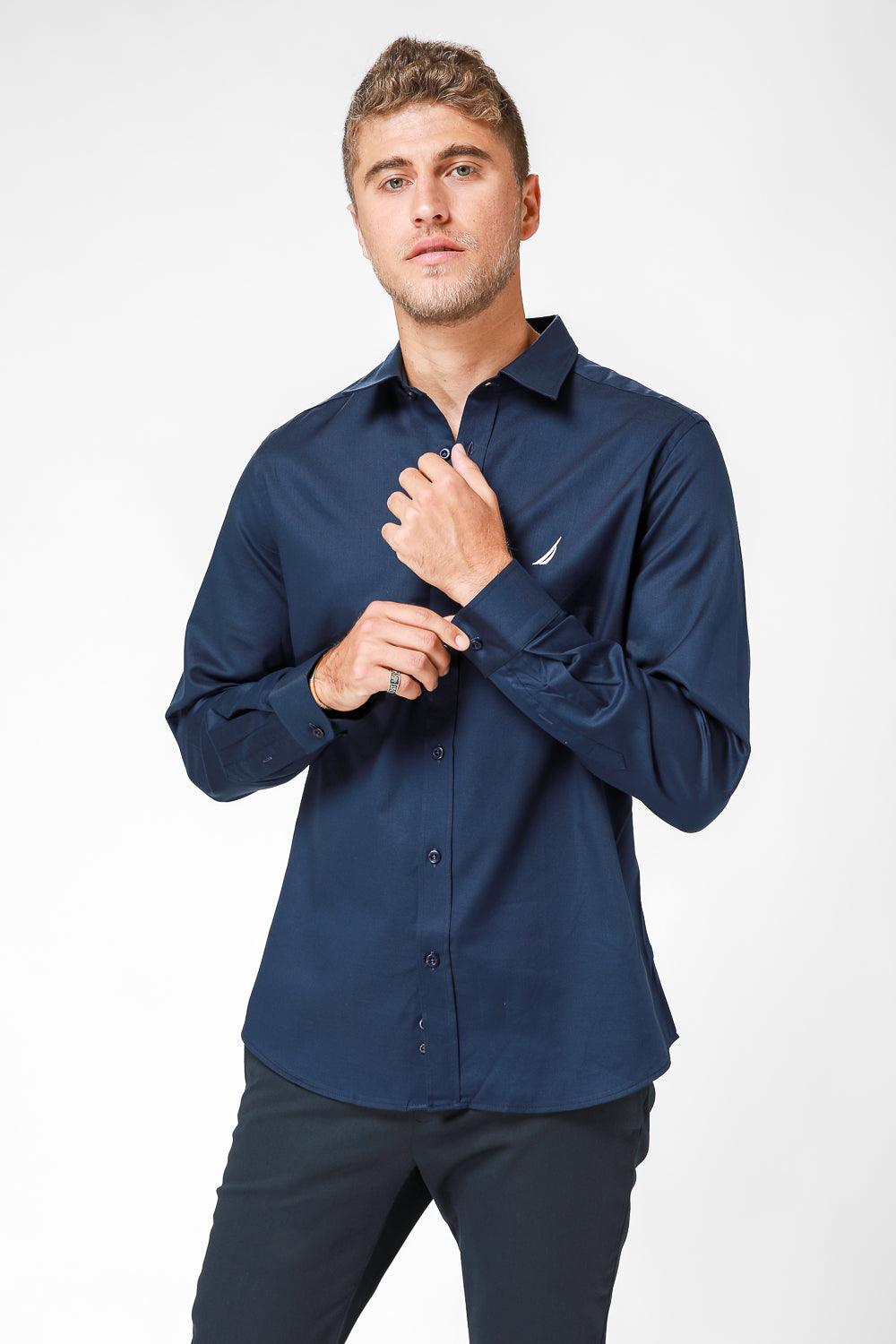 NAUTICA - מכופתרת נייבי REGULAR FIT - MASHBIR//365