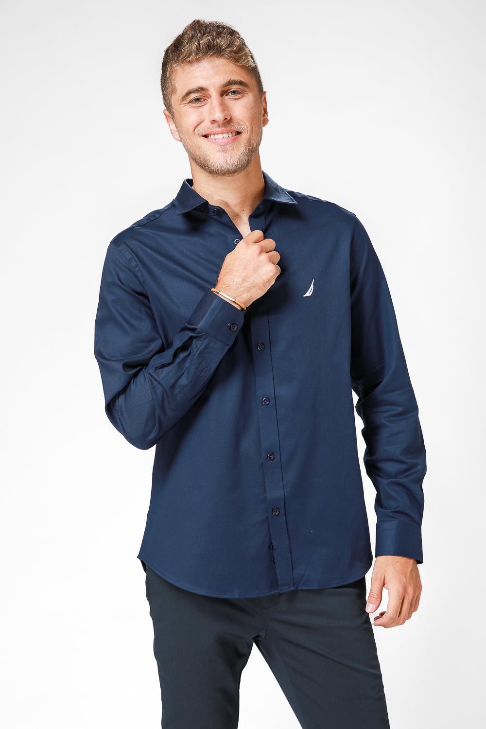 NAUTICA - מכופתרת נייבי REGULAR FIT - MASHBIR//365