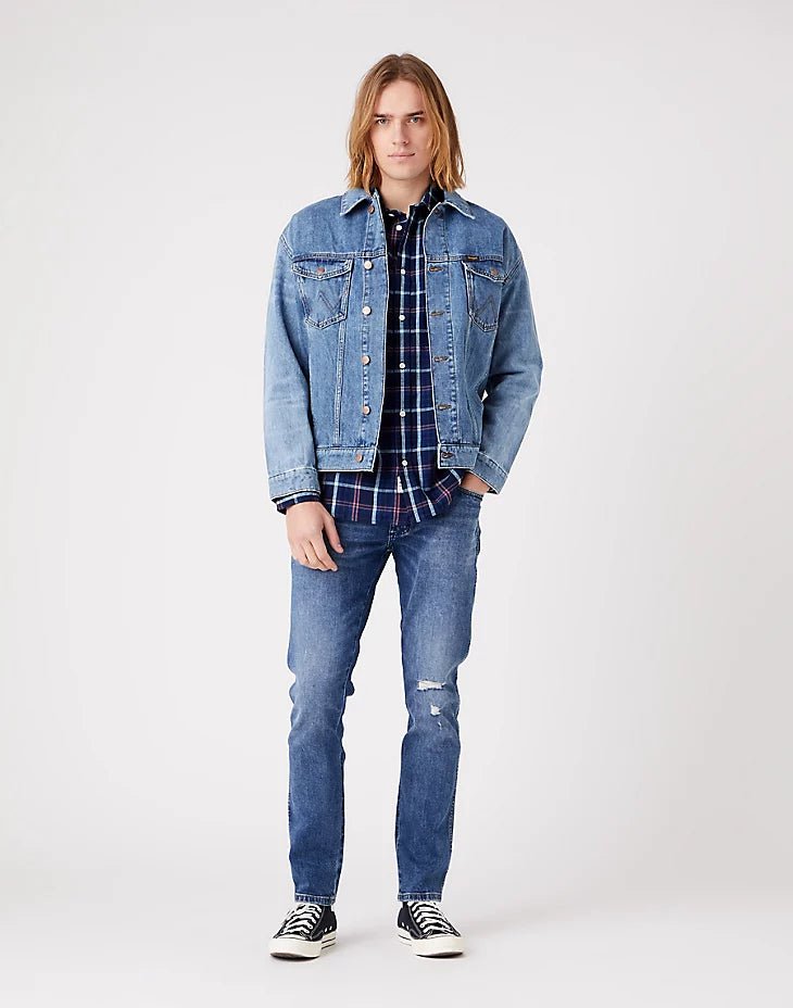 WRANGLER - מכופתרת OLD ROSE בצבע כחול - MASHBIR//365