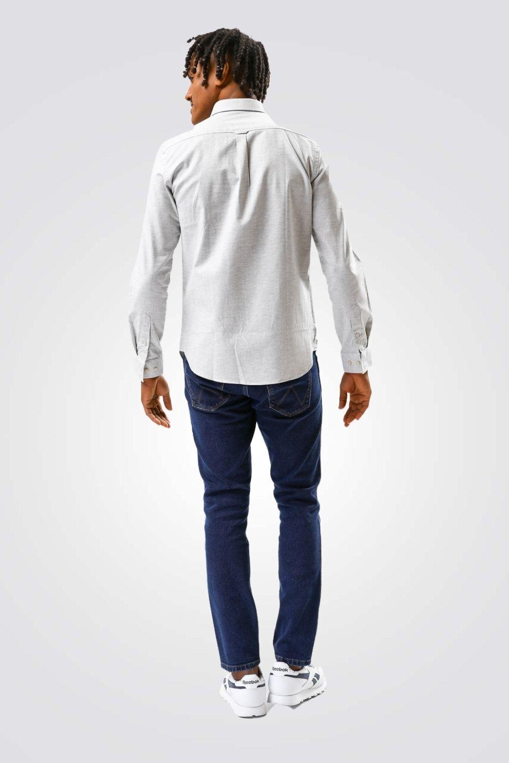 KENNETH COLE - מכופתרת ORGANIC COTTON אפור בהיר - MASHBIR//365