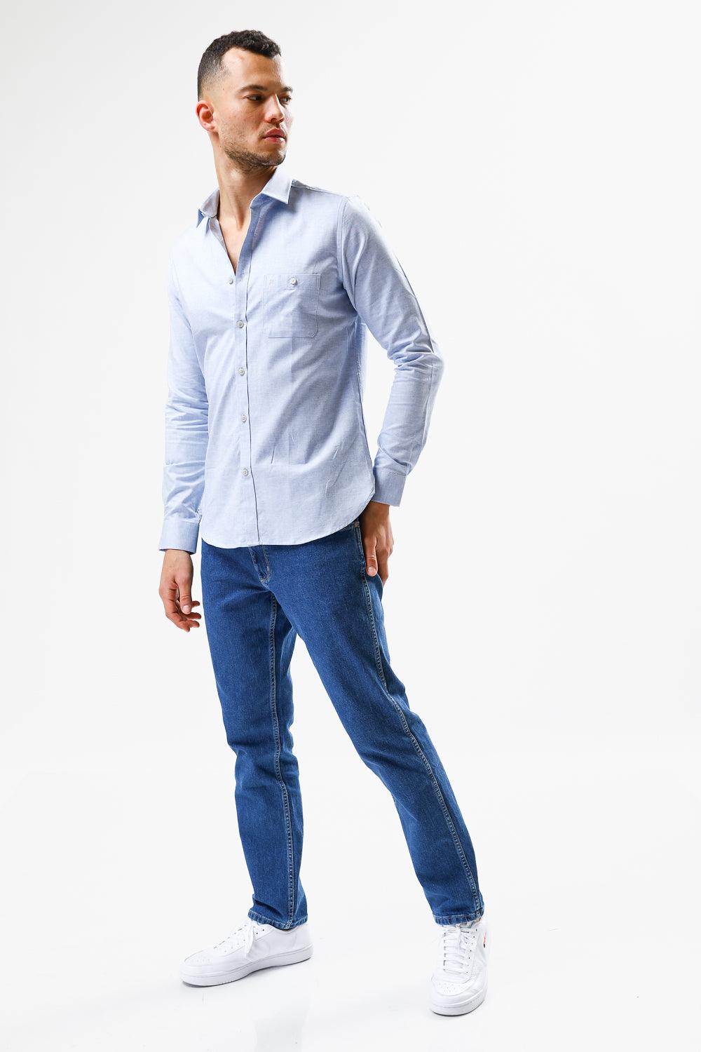 KENNETH COLE - מכופתרת ORGANIC COTTON תכלת - MASHBIR//365