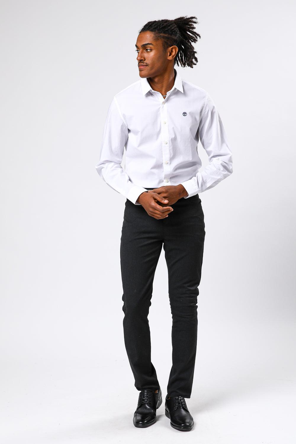 TIMBERLAND - מכופתרת POP SOLID בצבע לבן - MASHBIR//365