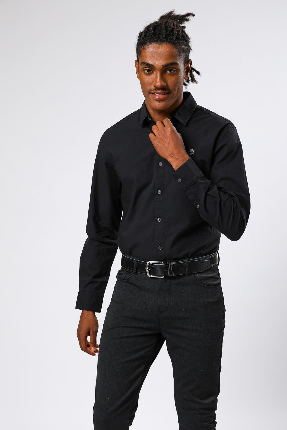 TIMBERLAND - מכופתרת POP SOLID שחור - MASHBIR//365