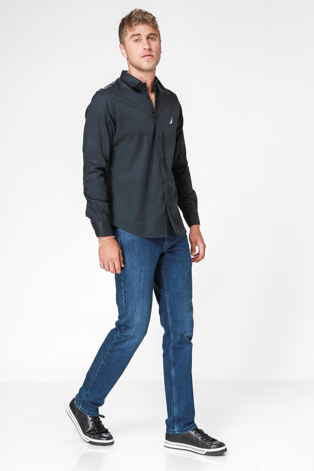 NAUTICA - מכופתרת REGULAR FIT שחור - MASHBIR//365