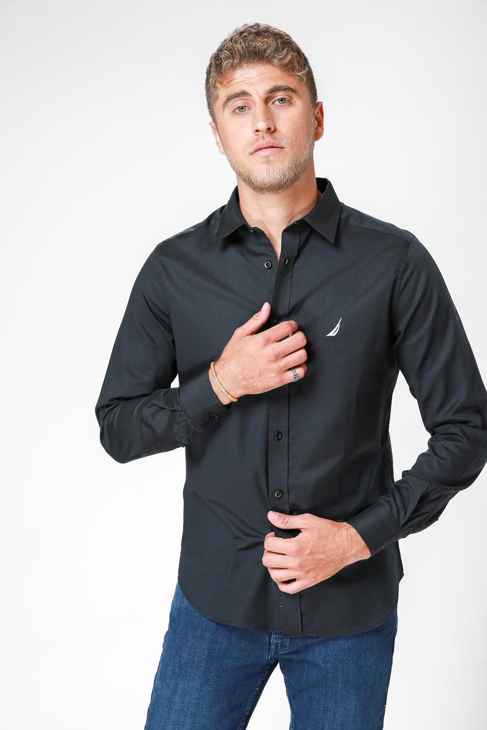 NAUTICA - מכופתרת REGULAR FIT שחור - MASHBIR//365