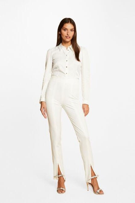 MORGAN - מכופתרת סאטן בצבע אוף וויט - MASHBIR//365