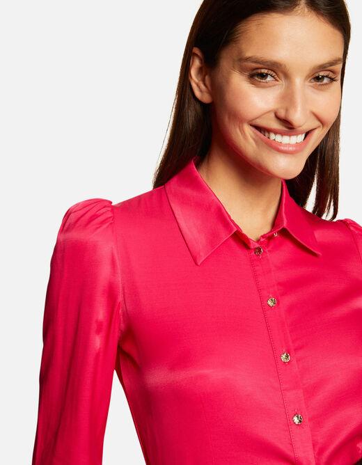 MORGAN - מכופתרת סאטן בצבע פטל - MASHBIR//365