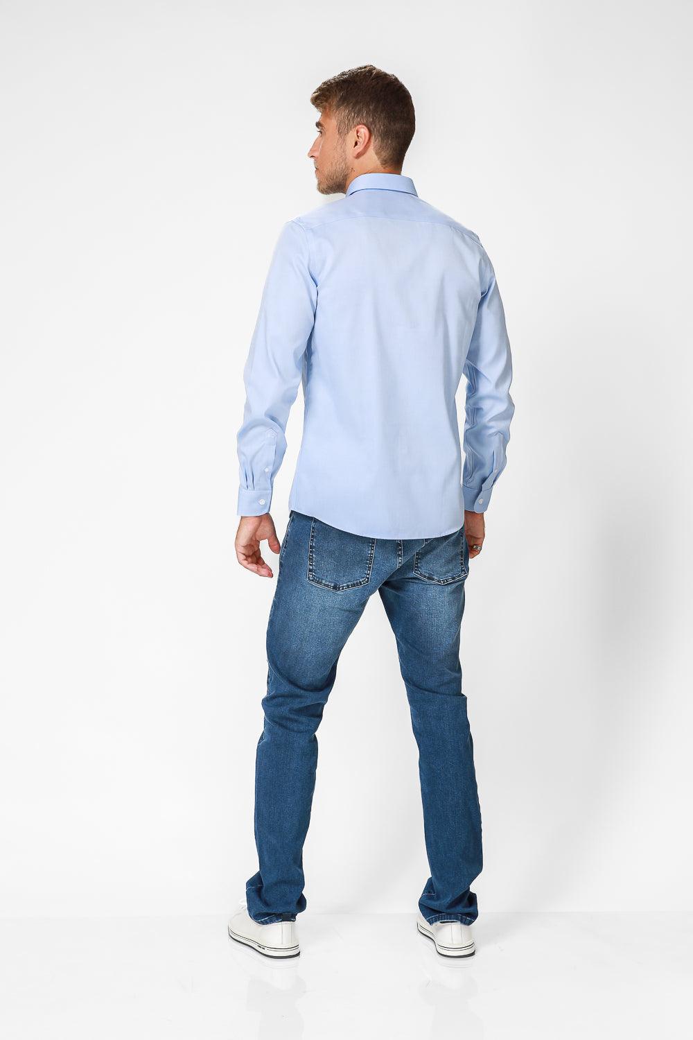 KENNETH COLE - מכופתרת סאטן בצבע תכלת - MASHBIR//365