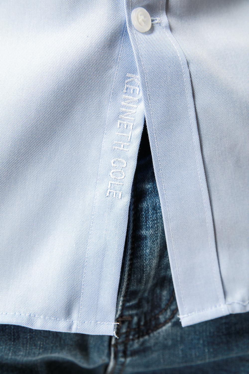 KENNETH COLE - מכופתרת סאטן בצבע תכלת - MASHBIR//365