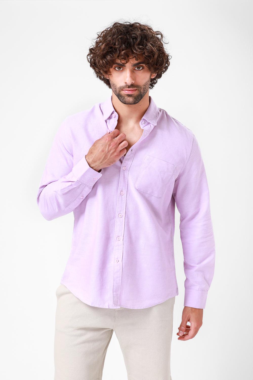 KENNETH COLE - מכופתרת סגולה שרוול ארוך - MASHBIR//365