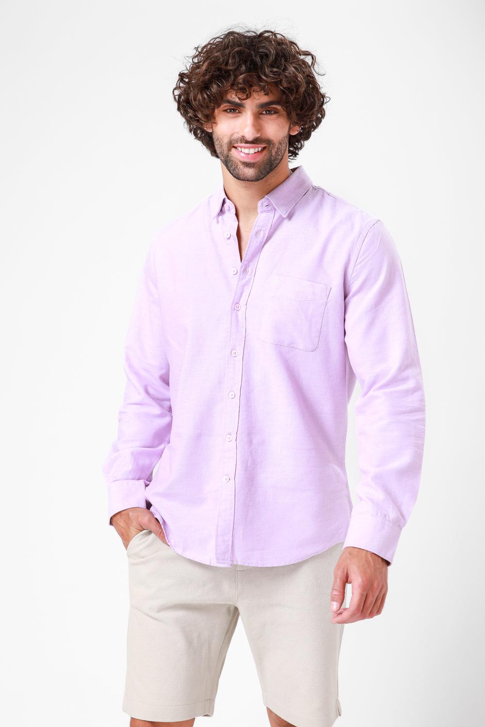 KENNETH COLE - מכופתרת סגולה שרוול ארוך - MASHBIR//365