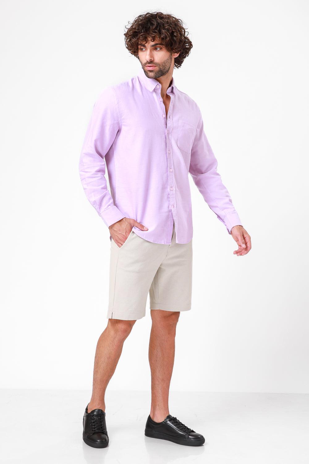 KENNETH COLE - מכופתרת סגולה שרוול ארוך - MASHBIR//365