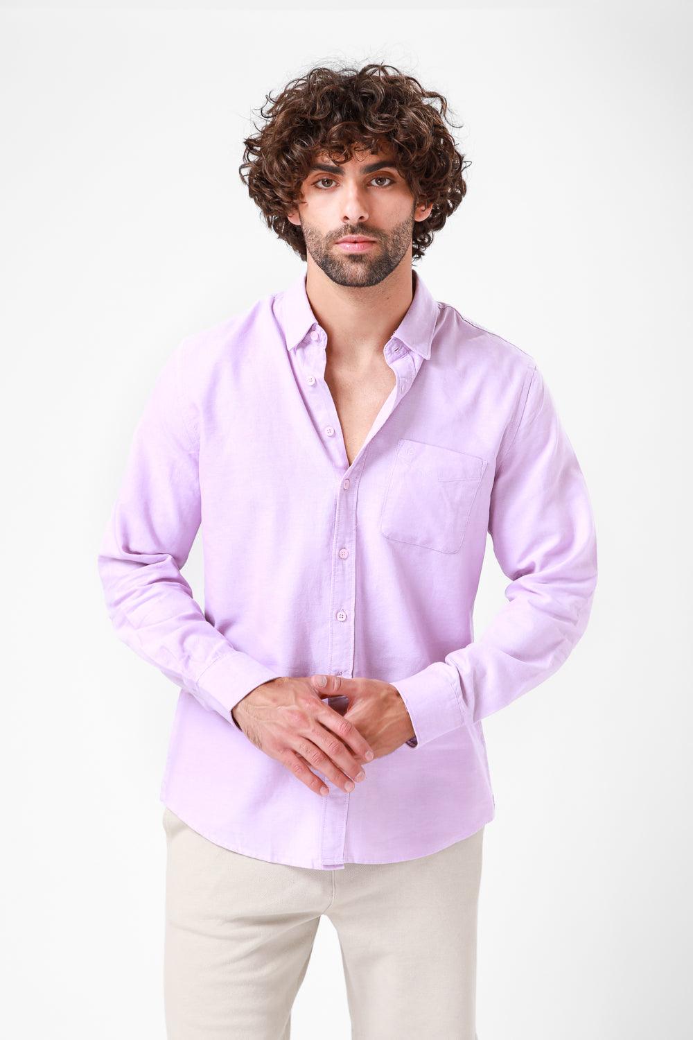 KENNETH COLE - מכופתרת סגולה שרוול ארוך - MASHBIR//365