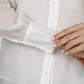 KENNETH COLE - מכופתרת שרוול ארוך בצבע לבן - MASHBIR//365 - 3