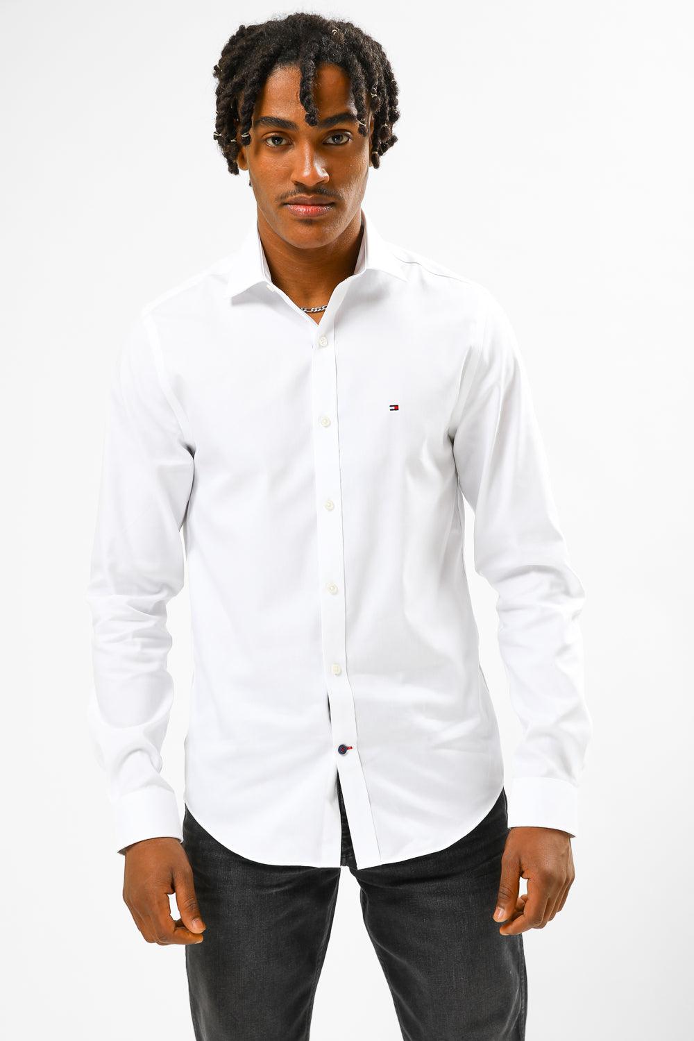 Tommy Hilfiger - מכופתרת SLIM בצבע לבן - MASHBIR//365