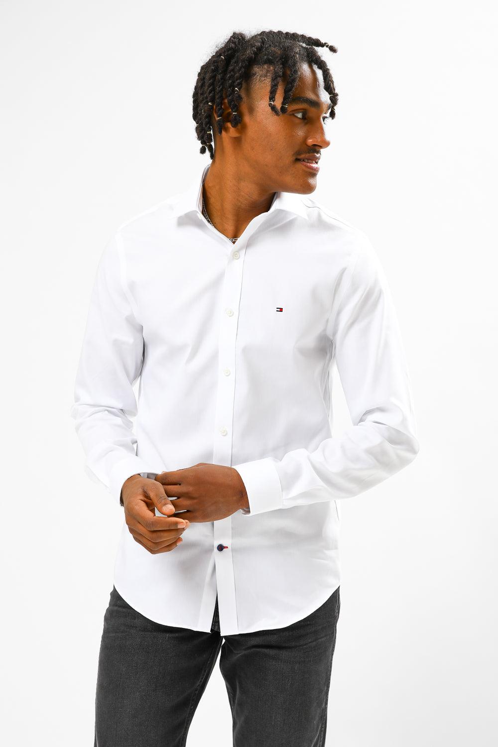 Tommy Hilfiger - מכופתרת SLIM בצבע לבן - MASHBIR//365