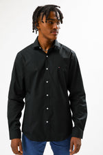 Tommy Hilfiger - מכופתרת SLIM שחורה - MASHBIR//365