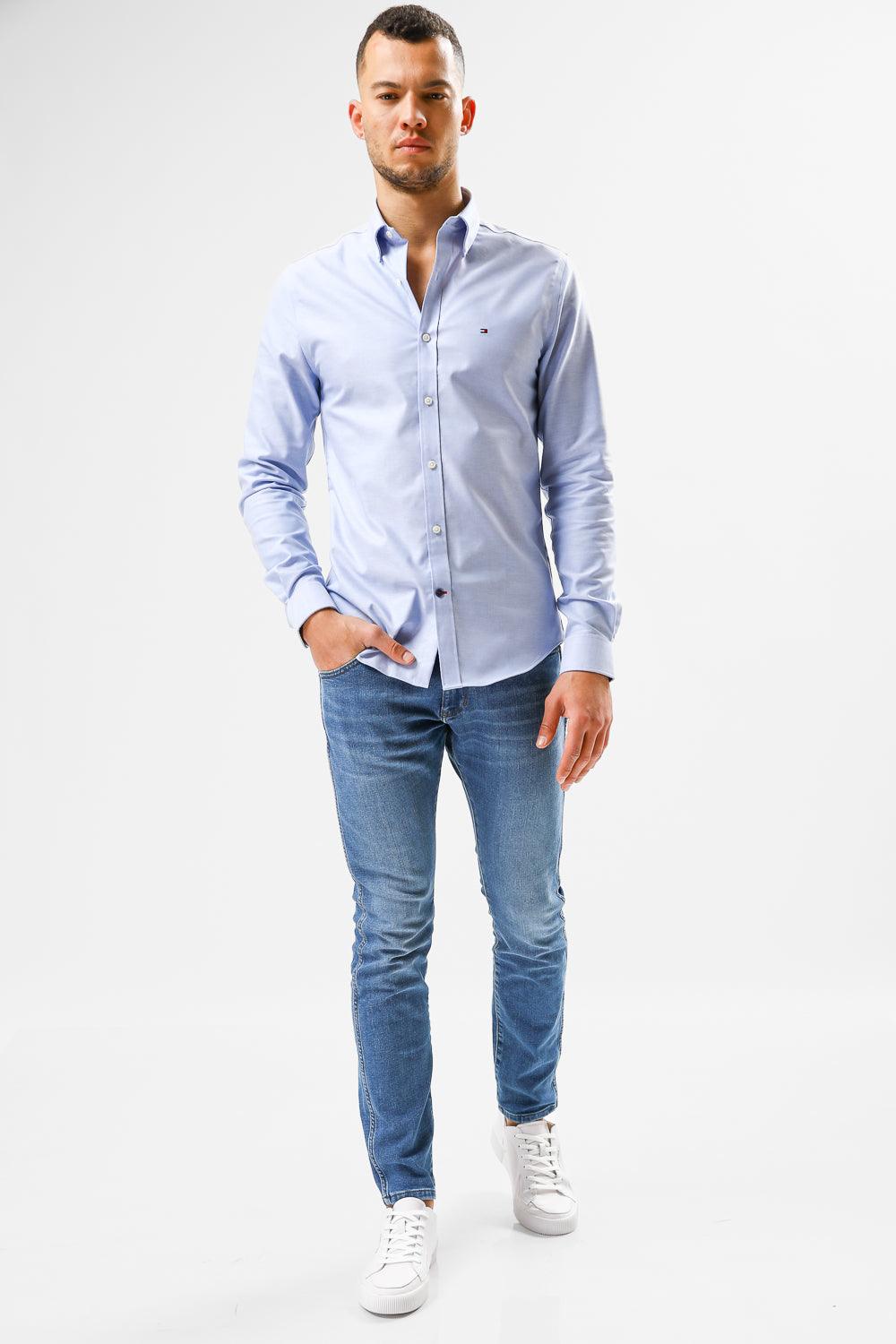 Tommy Hilfiger - מכופתרת SLIM תכלת - MASHBIR//365