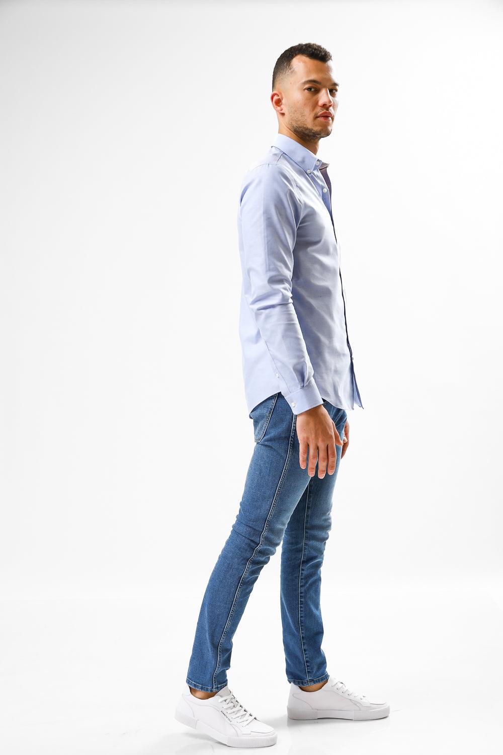 Tommy Hilfiger - מכופתרת SLIM תכלת - MASHBIR//365