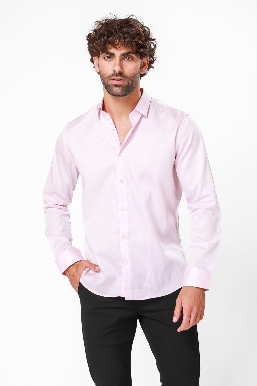 KENNETH COLE - מכופתרת ורודה סאטן - MASHBIR//365