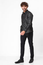 KENNETH COLE - מכופתרת WASHED DENIM שחורה - MASHBIR//365