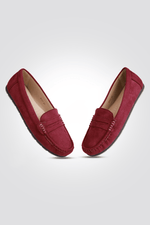 LADY COMFORT - מוקסין לנשים בצבע בורדו - MASHBIR//365