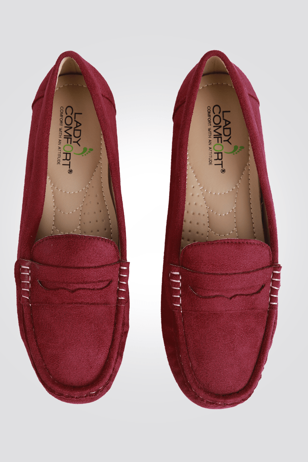 LADY COMFORT - מוקסין לנשים בצבע בורדו - MASHBIR//365