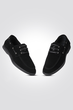 KENNETH COLE - מוקסין עור הפוך בצבע שחור - MASHBIR//365