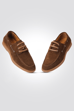 KENNETH COLE - מוקסין עור הפוך בצבע חום - MASHBIR//365