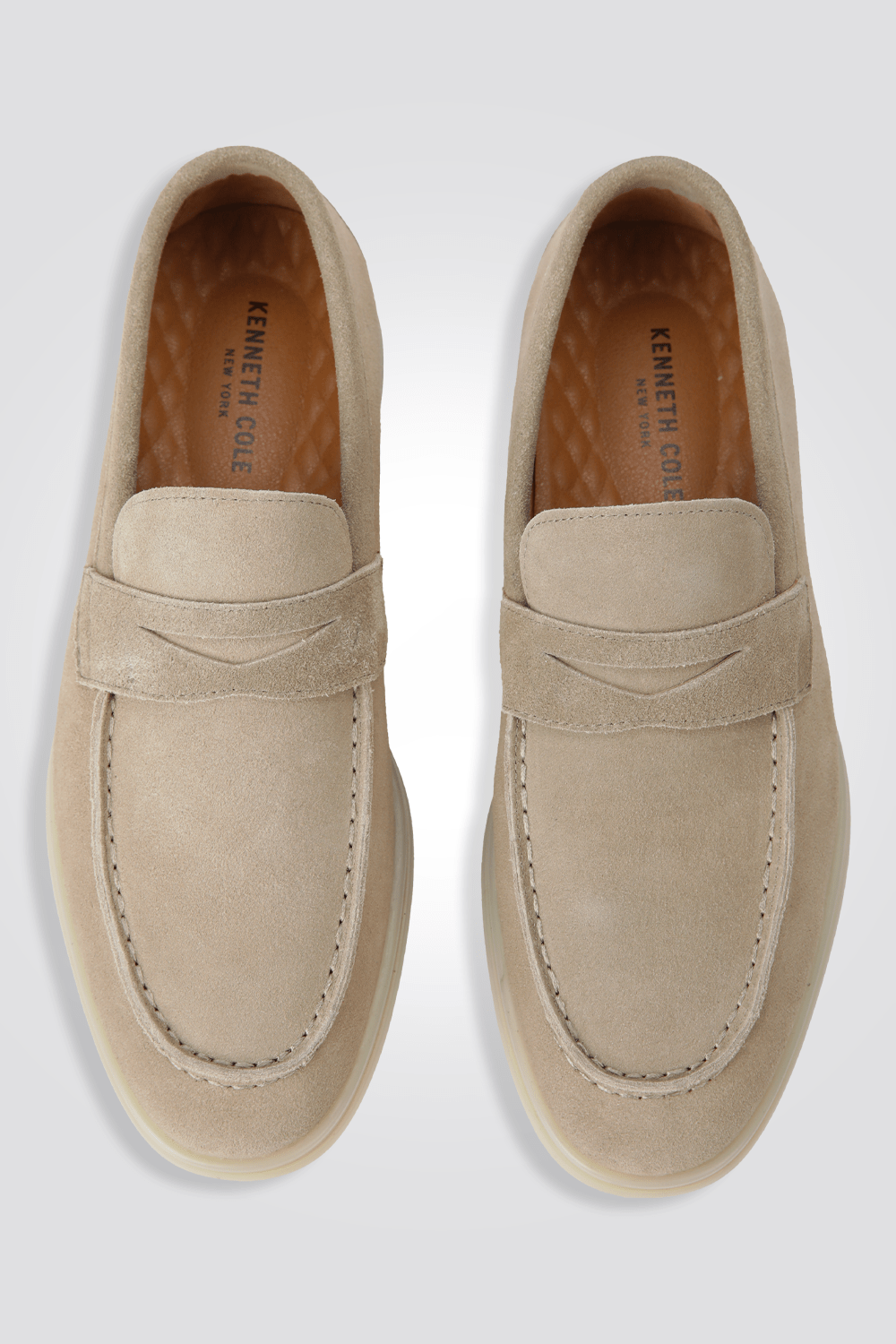 KENNETH COLE - מוקסין זמש עור בצבע בז' - MASHBIR//365