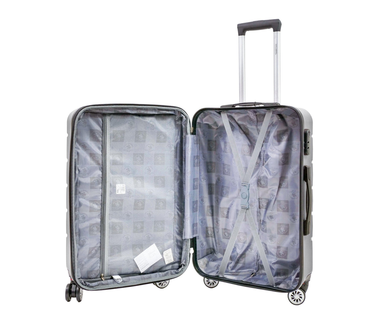 SANTA BARBARA POLO & RAQUET CLUB - מזוודה קשיחה בינונית 24" דגם 1701 בצבע כסף - MASHBIR//365