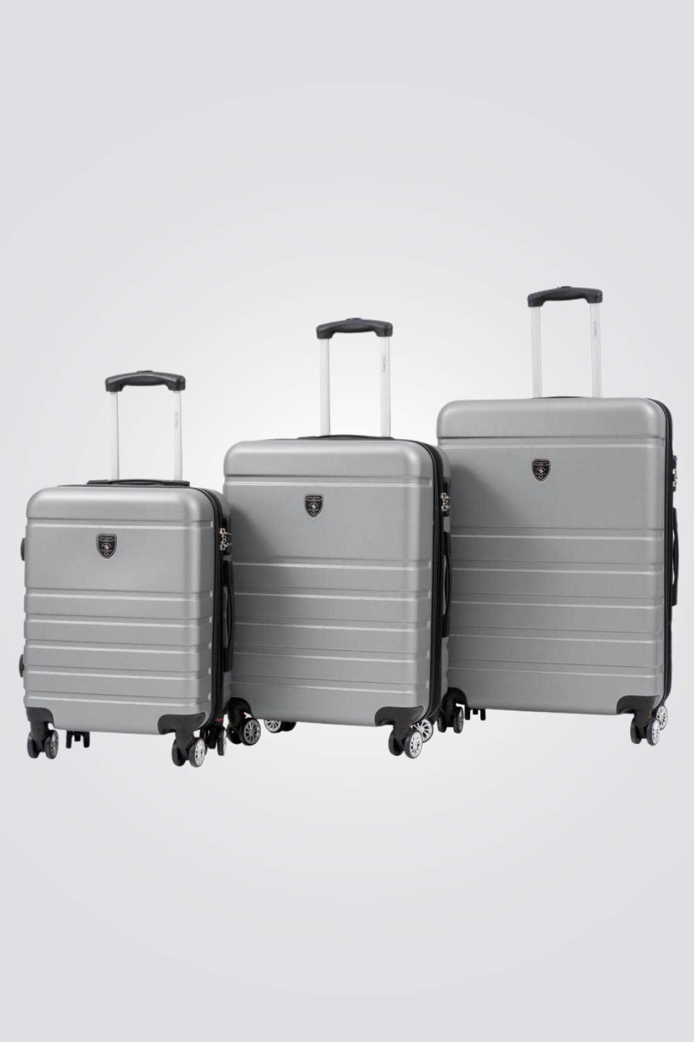 SANTA BARBARA POLO & RAQUET CLUB - מזוודה קשיחה בינונית 24" דגם 1807 בצבע כסף - MASHBIR//365