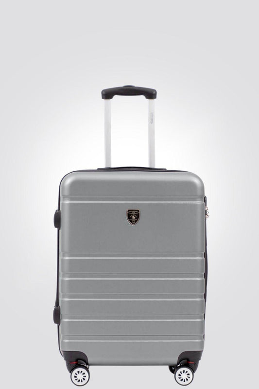 SANTA BARBARA POLO & RAQUET CLUB - מזוודה קשיחה בינונית 24" דגם 1807 בצבע כסף - MASHBIR//365
