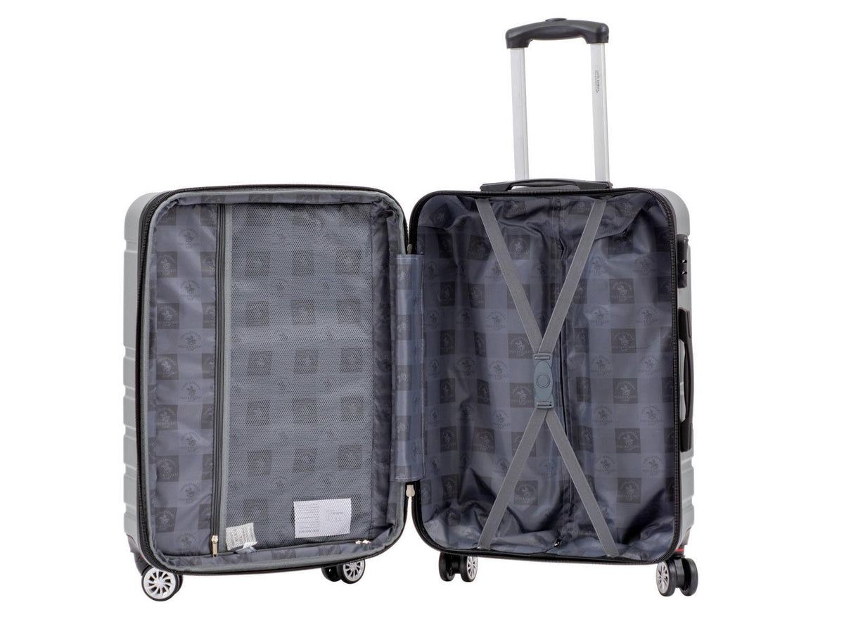 SANTA BARBARA POLO & RAQUET CLUB - מזוודה קשיחה בינונית 24" דגם 1807 בצבע כסף - MASHBIR//365