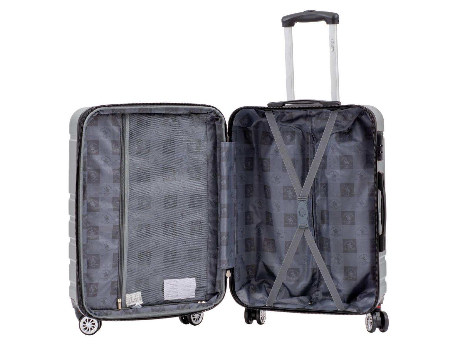 SANTA BARBARA POLO & RAQUET CLUB - מזוודה קשיחה בינונית 24" דגם 1807 בצבע כסף - MASHBIR//365