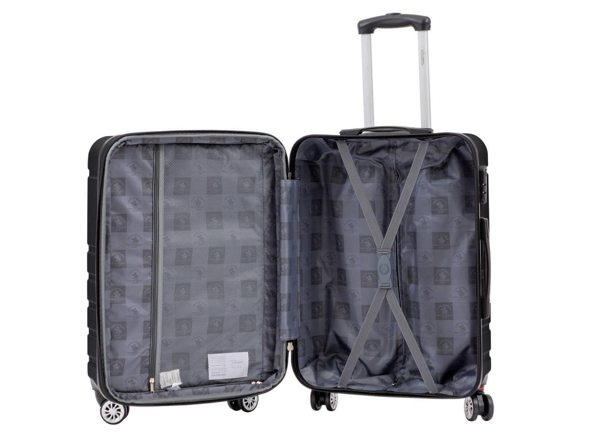 SANTA BARBARA POLO & RAQUET CLUB - מזוודה קשיחה בינונית 24" דגם 1807 בצבע שחור - MASHBIR//365