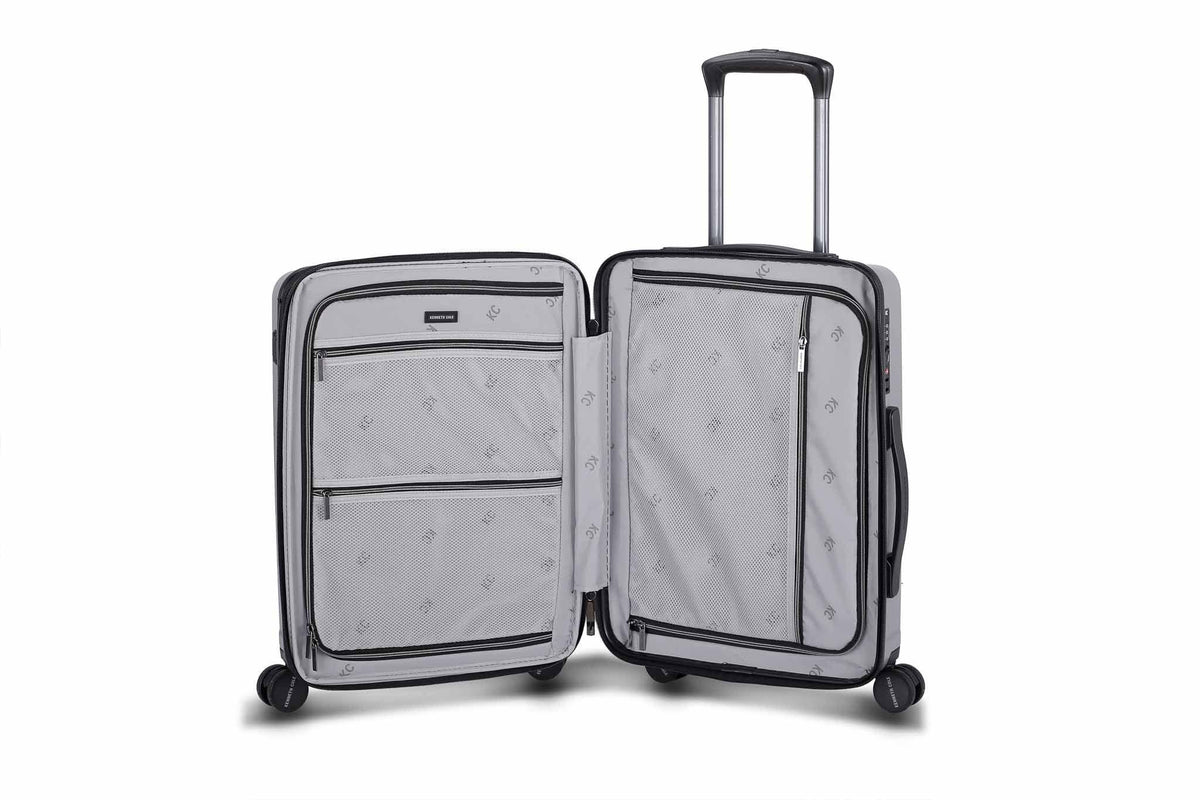 KENNETH COLE - מזוודה קשיחה בינונית 24" MANHATTAN בצבע כסף - MASHBIR//365