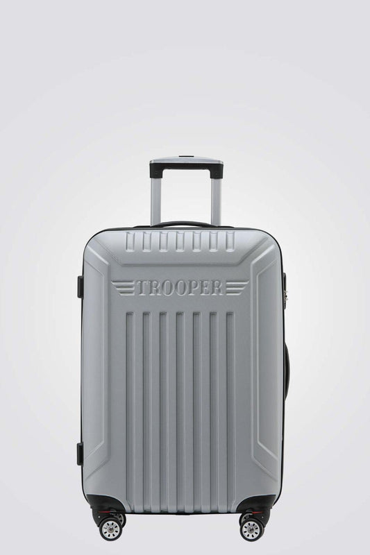 TROOPER - מזוודה קשיחה בינונית 24" MISSOURI בצבע כסף - MASHBIR//365