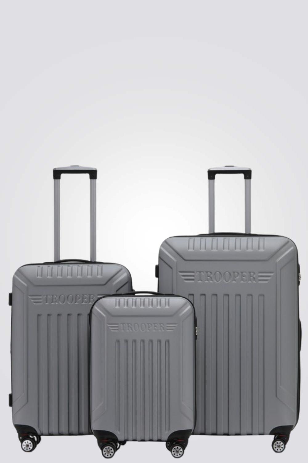 TROOPER - מזוודה קשיחה בינונית 24" MISSOURI בצבע כסף - MASHBIR//365