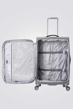 KENNETH COLE - מזוודה מבד בינונית 24'' BROOKLYN בצבע אפור - MASHBIR//365